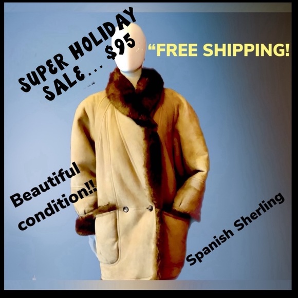 Silverado Furs Jackets & Blazers - Silverado Suede & Fur Rare Vintage Spanish Shearling Sheepskin Coat